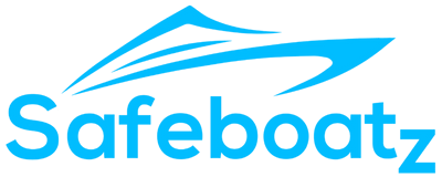 Safeboatz logo blue – premium boat covers brand